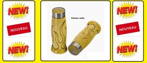 POIGNEES REVOLVER FLAMES SATIN